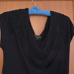 Black blouse with beading